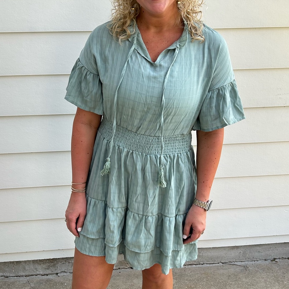 Large green dress